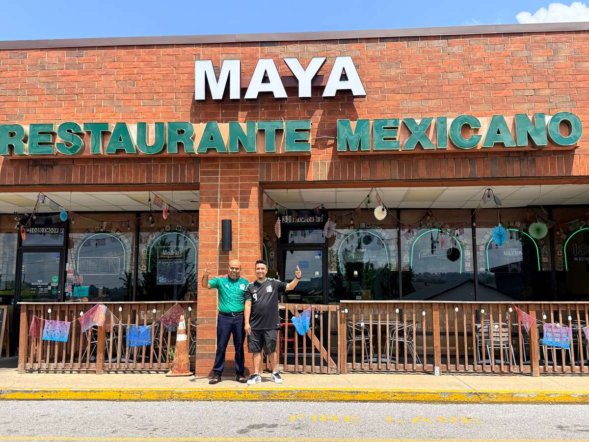 front of the restaurant