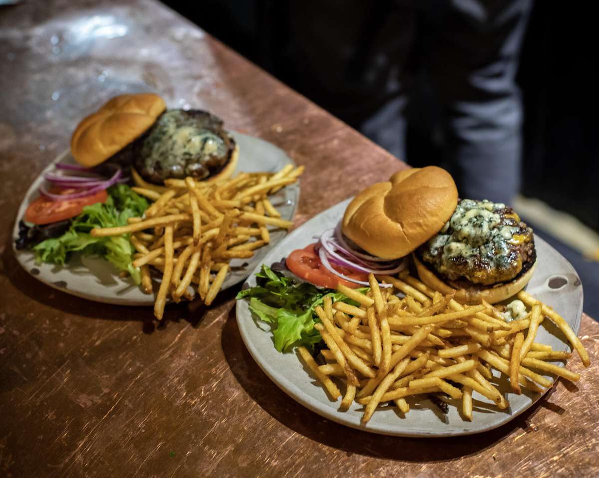 Hamburgers and fries