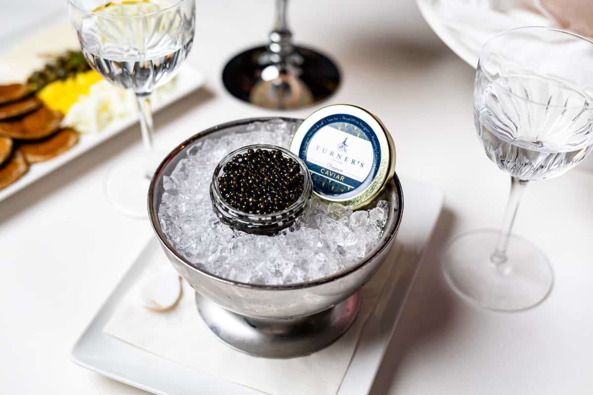 Caviar service in the @templecourtnyc Dining Room to celebrate the