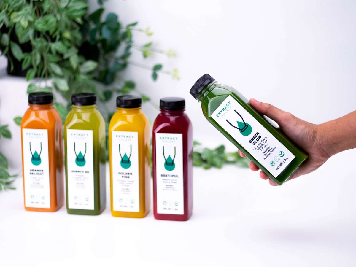 Bottles of juices