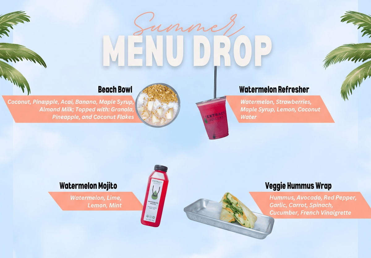 Summer menu Drop