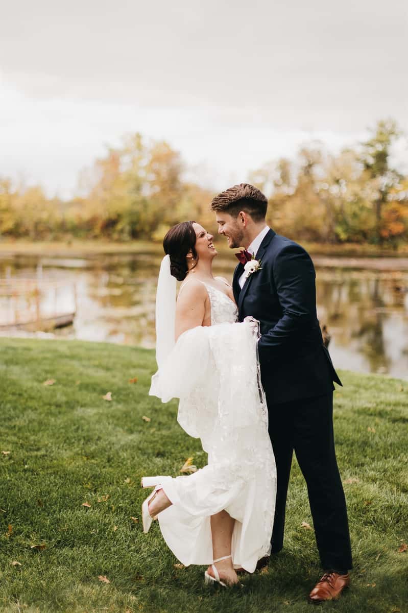 lakefront wedding photography