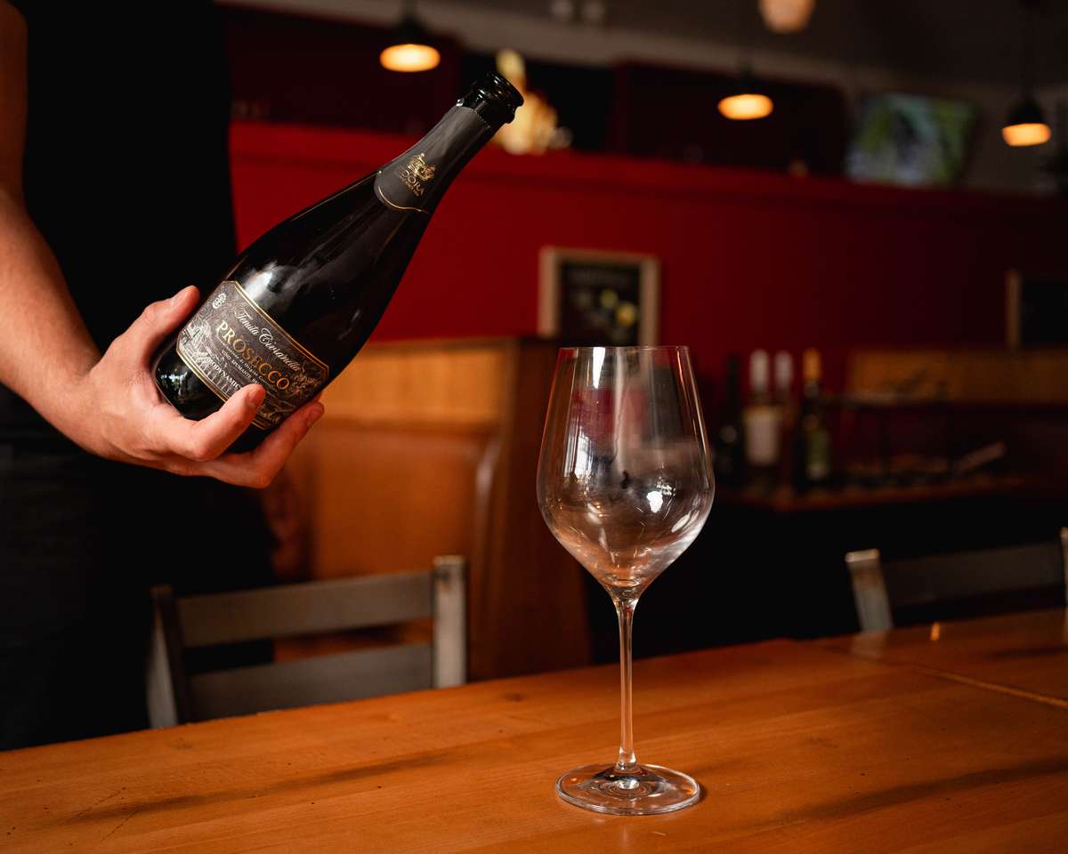 Wine bein served
