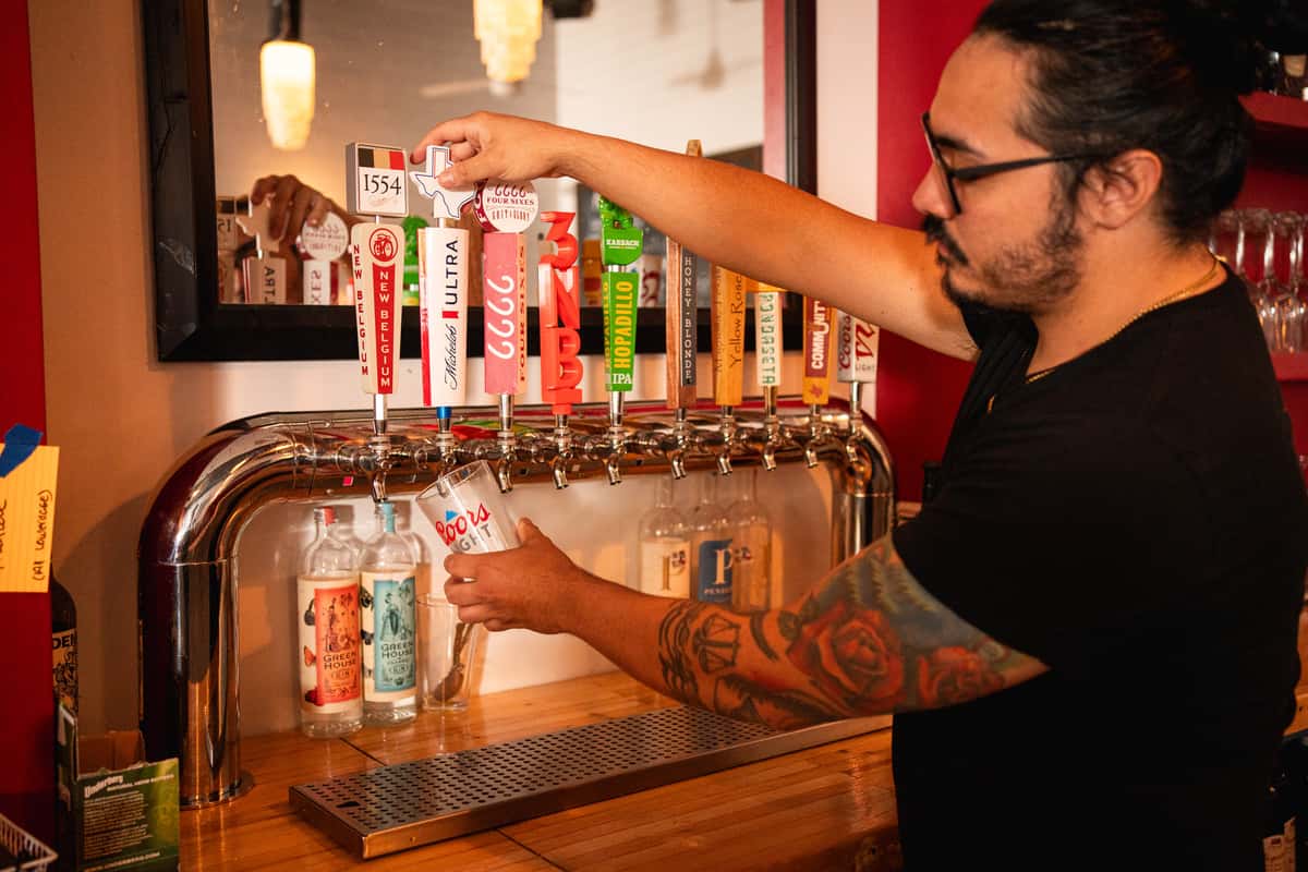 Beer being poured