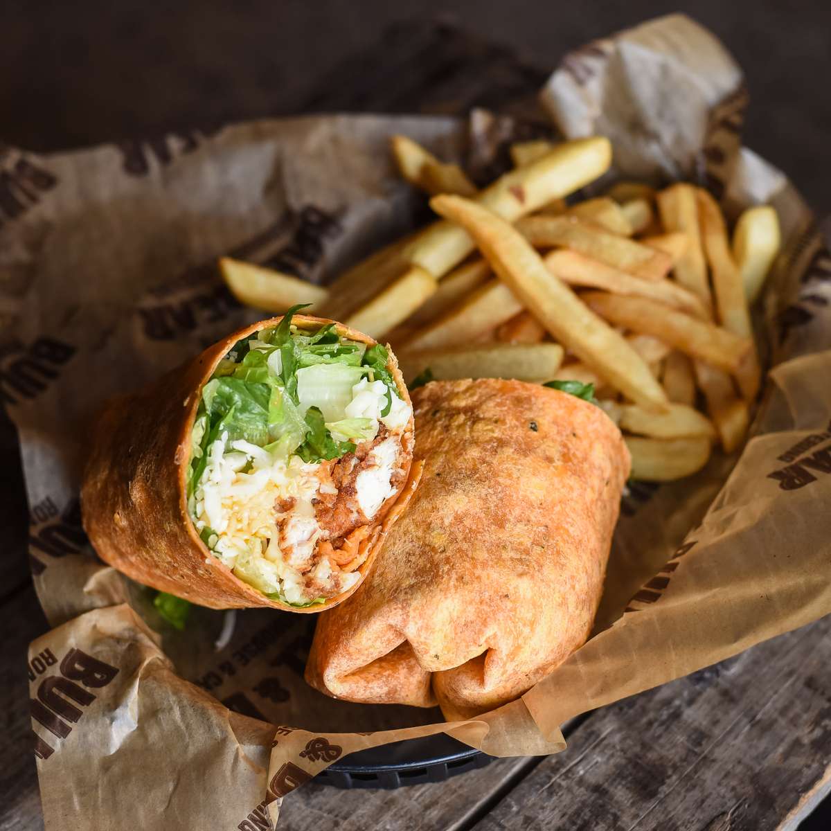 BUFFALO WRAP Food Bull and Bear Roadhouse Bar & Grill in NY