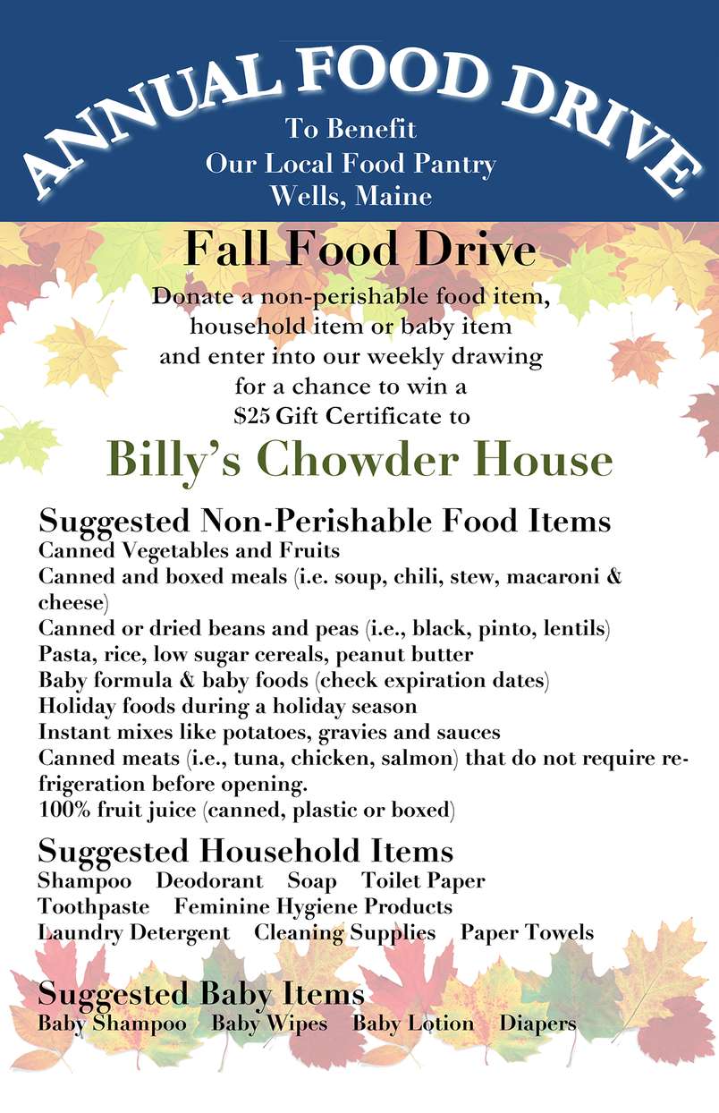 fooddrive Billy's Chowder House Seafood Restaurant in Wells, ME