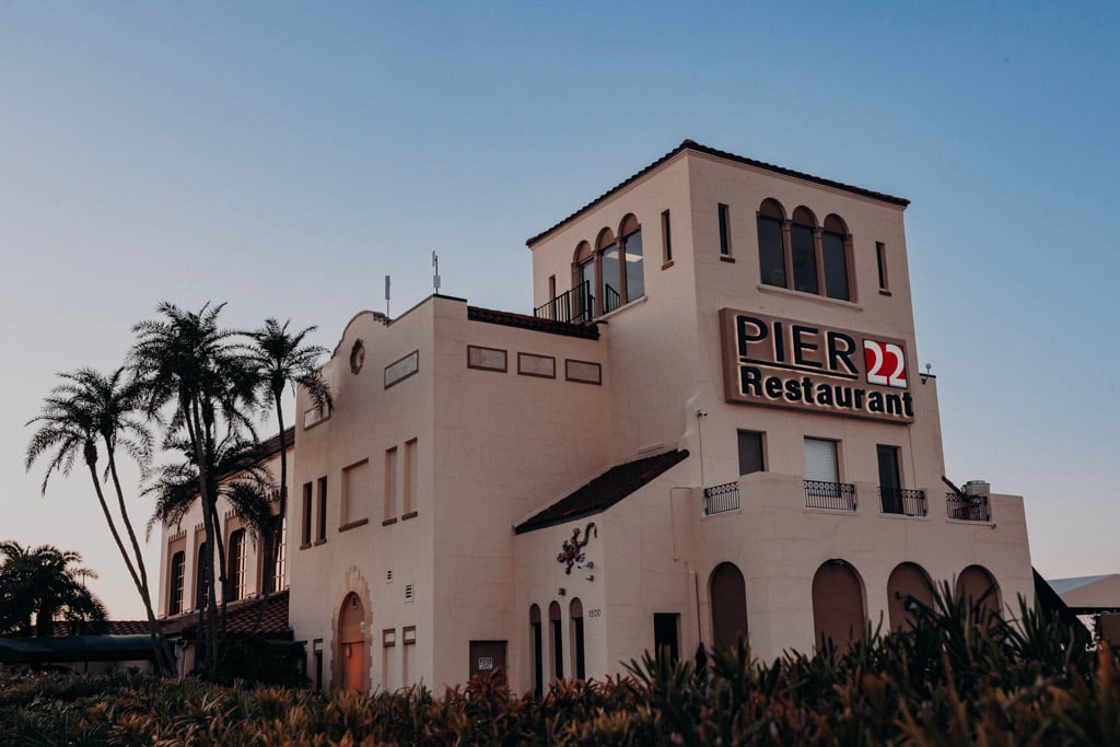 PIER 22 waterfront restaurant exterior in Bradenton.