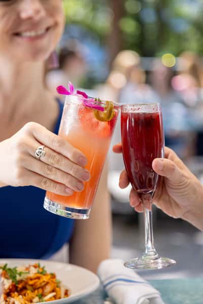 toasting drinks