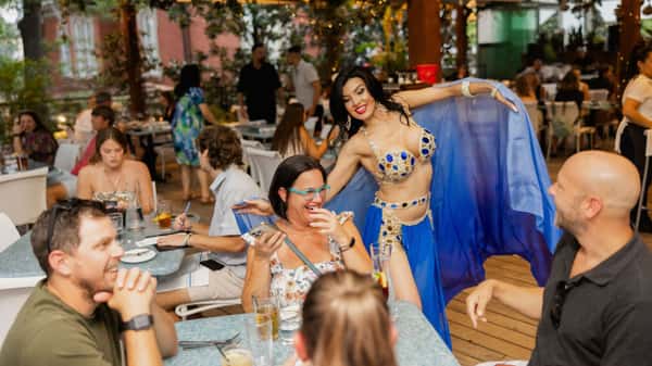 Belly Dancer at Greek Night in Downtown Raleigh Taverna Agora
