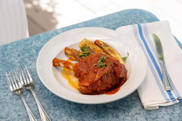 Braised Lamb Shank (Kokinisto Arni)