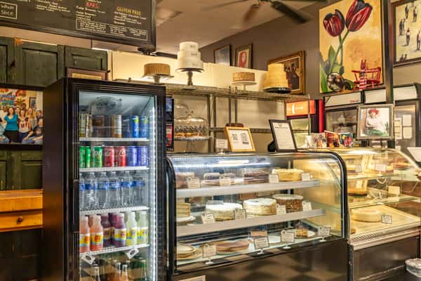 Interior view of dessert case