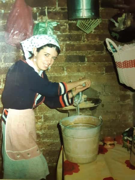 woman making food