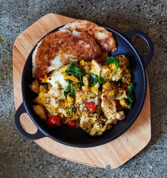 Laphet Tofu Scramble