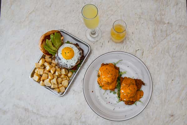 All American and Chicken Chipotle Benedict