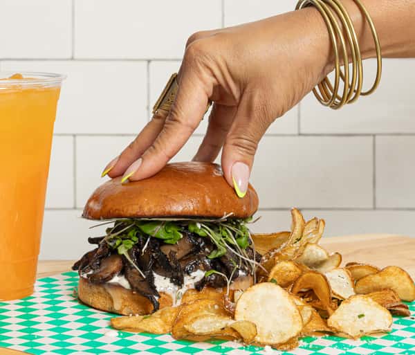 Mushroom & Swiss Sandwich