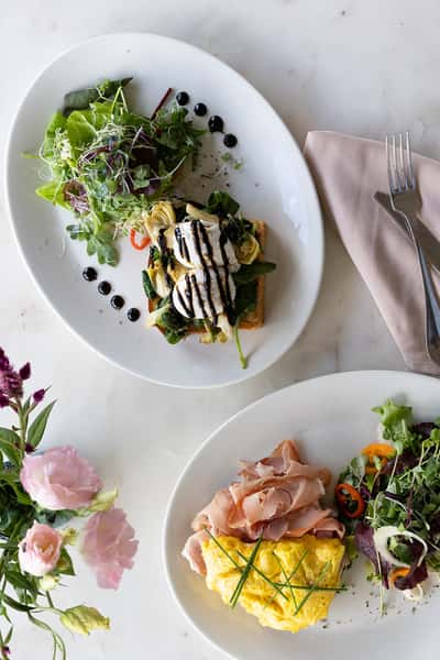 two plated dishes 