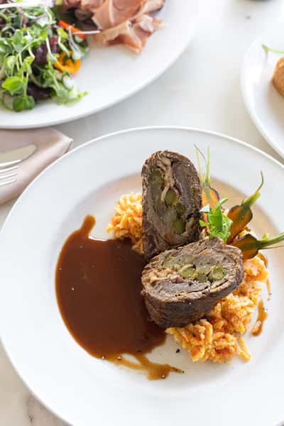 plated dish of food
