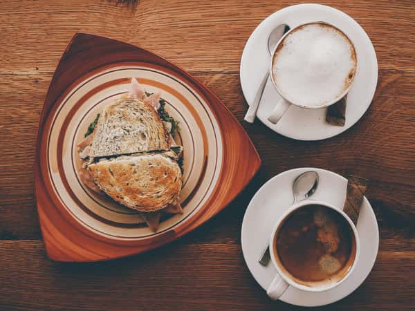 coffee and sandwich