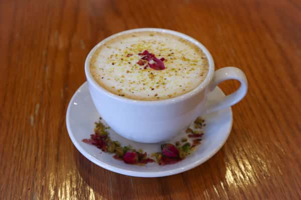 Pistachio Rose Cappuccino