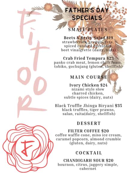 father's day at Fitoor Santa Monica