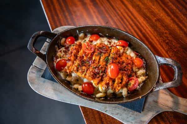 Buffalo Chicken Baked Mac