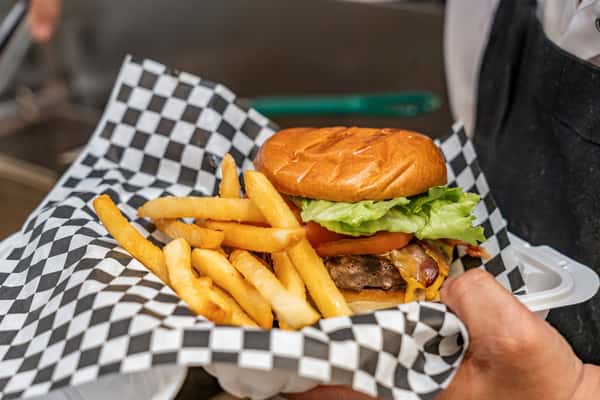 burger and fries