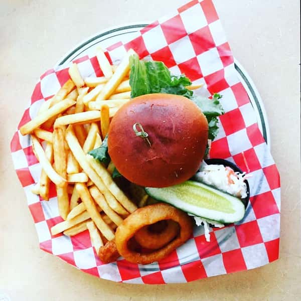 burger and fries