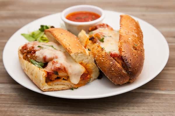 meatball sub with dipping sauce