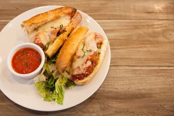 meatball sub with dipping sauce