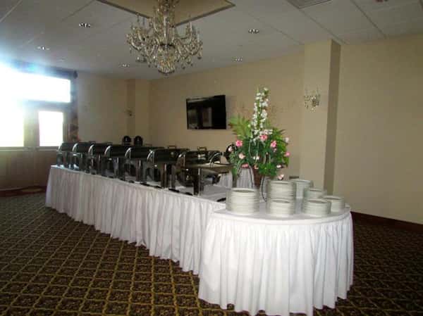 long buffet table