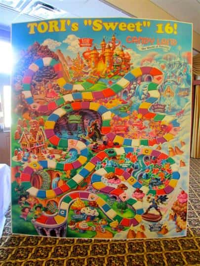 large version of the board game candy land