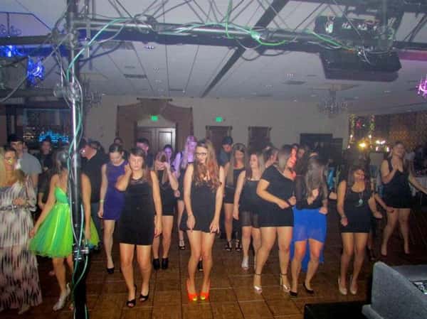 group of females dancing at birthday party