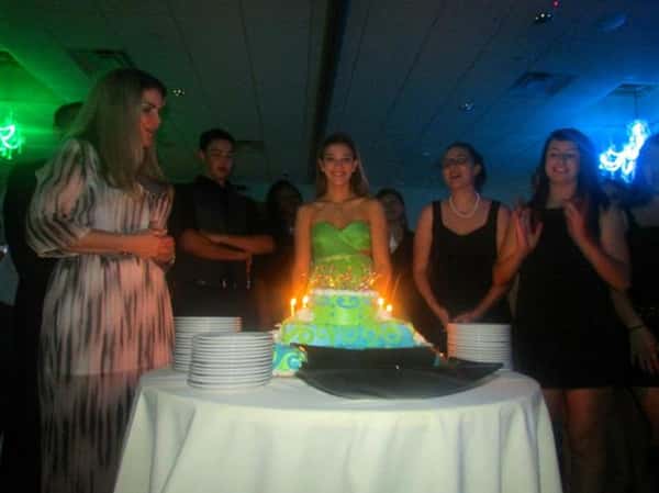 carlyn getting ready to blow out birthday candles