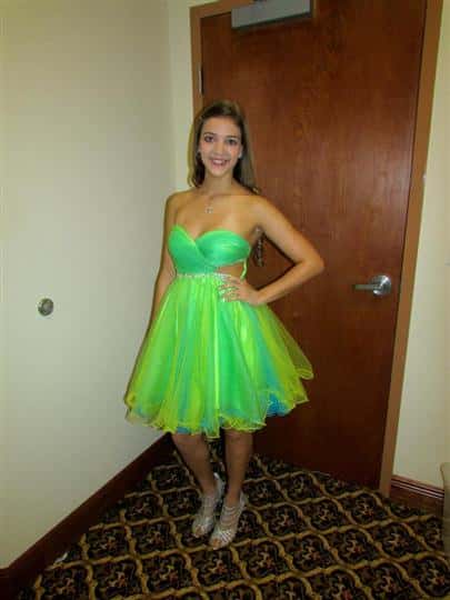 carlyn posing in her birthday dress