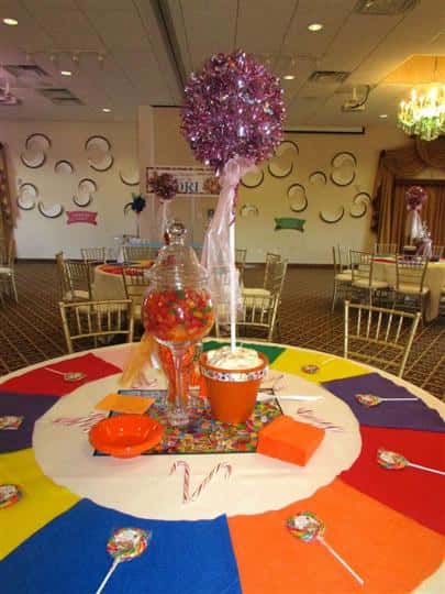 table decorated for birthday party
