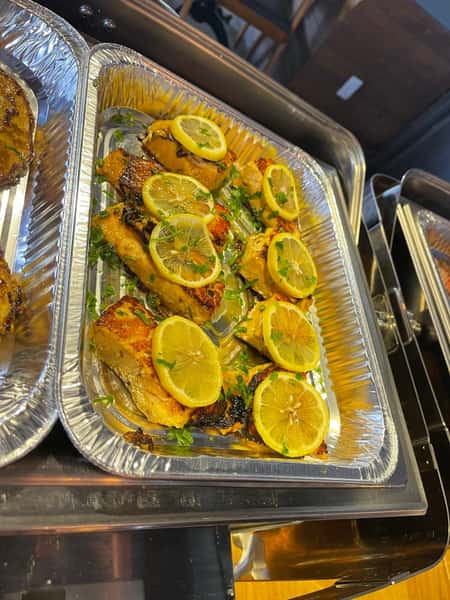 Grilled Salmon Platter Catering Style