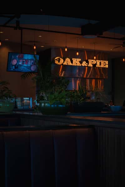 Exterior view of Oak & Pie wood-fired pizza restaurant in Wichita, Kansas