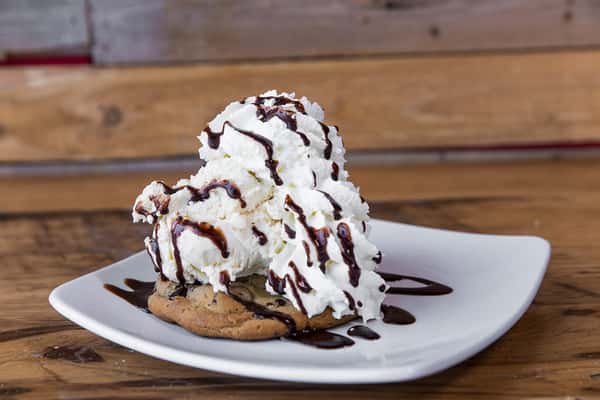 Chocolate Chip Cookie Sundae Dessert Wood.Whiskey.Wine