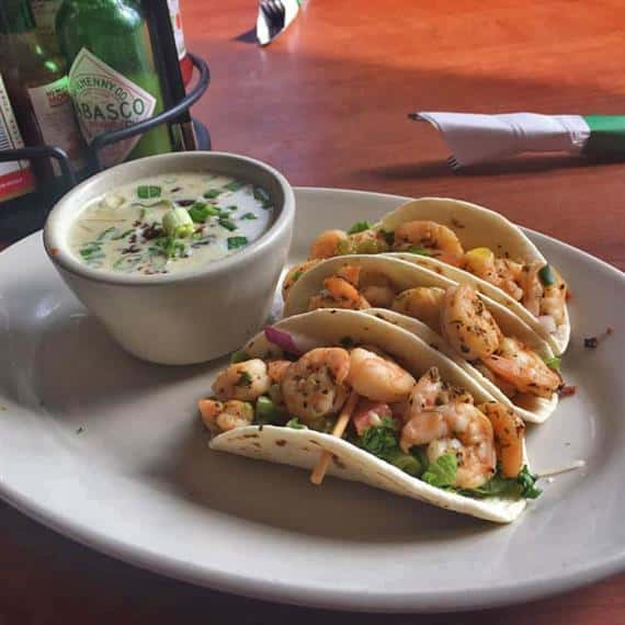 dinner shrimp tacos
