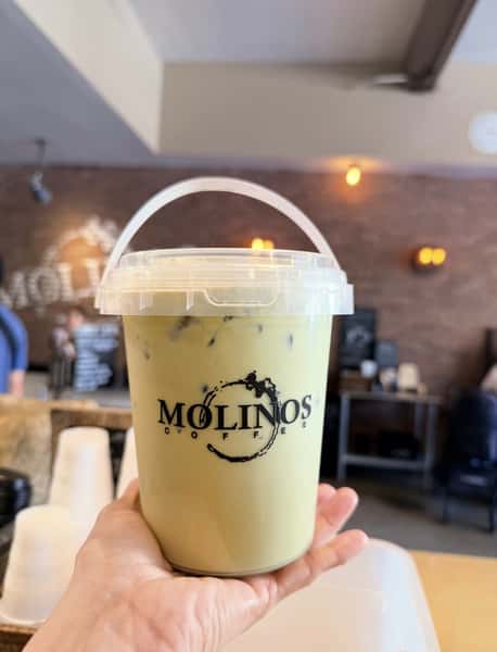 34oz bucket iced matcha latte