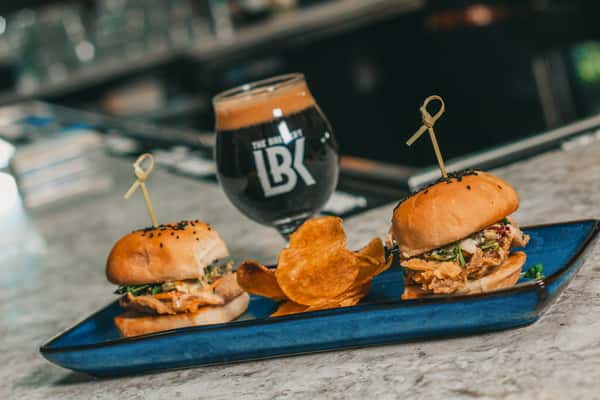 sliders and beer