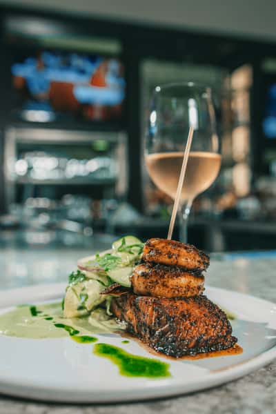 Blackened Godess Salmon & Shrimp