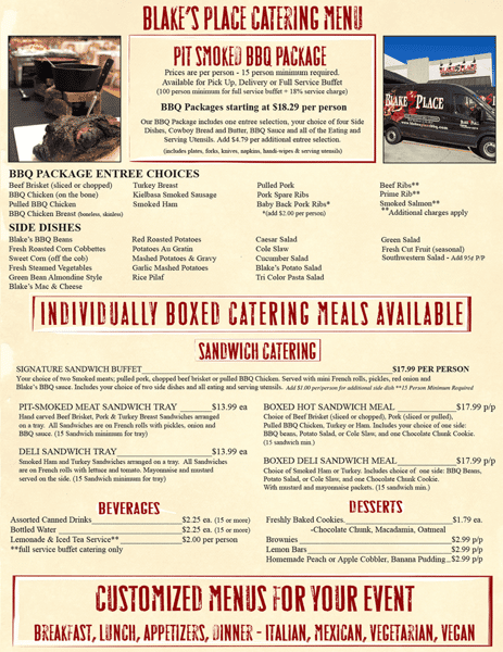 BBQ Catering in Orange County & More - Blake's Place - Barbecue
