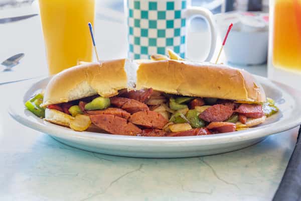 Hot Link Sausage Sandwich