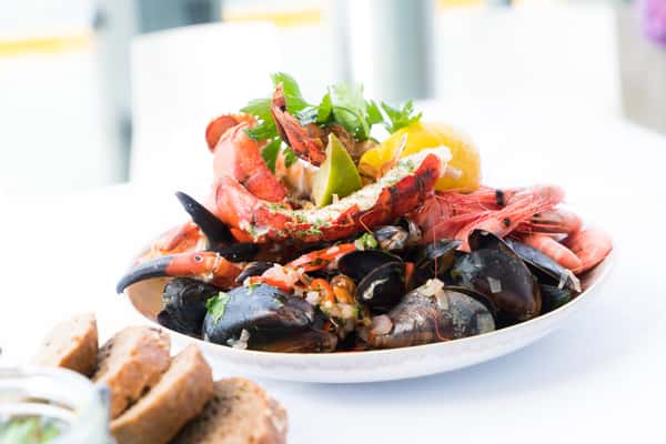 lobster and oysters