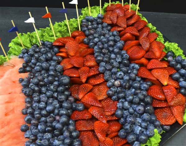 Strawberry and blueberry arrangement