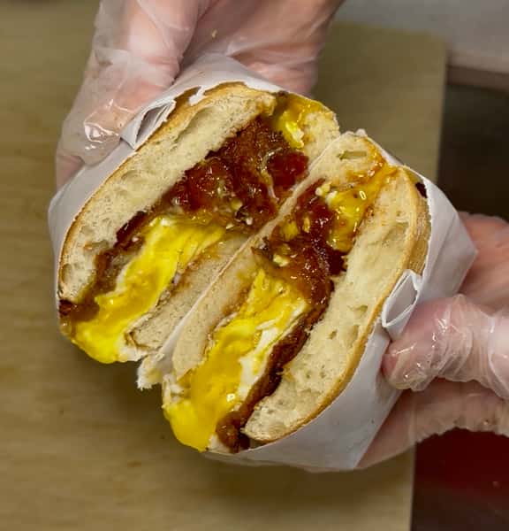 Basket of Egg Sandwiches