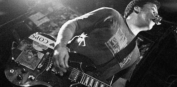 Guitar player performing