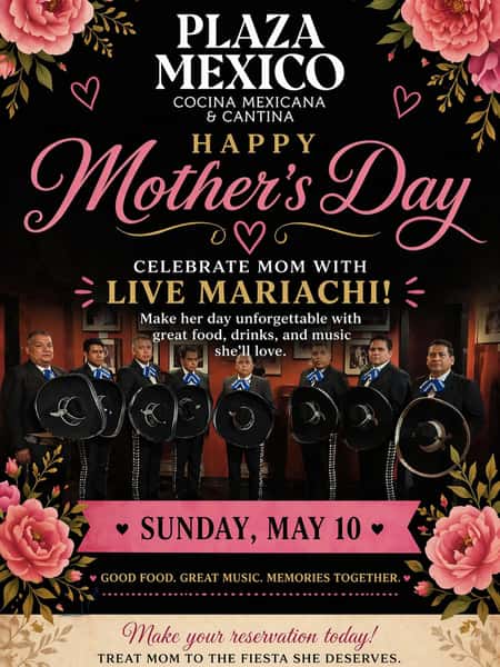 This Mother’s Day, give Mom more than just flowers… give her an experience 💖
Celebrate with live Mariachi, delicious Mexican cuisine, and a vibrant atmosphere she’ll truly enjoy.
Let’s make memories together at Plaza Mexico 🇲🇽
📅 Sunday, May 10
📞 Reserve your table today: (508) 557-1522
or online at:
https://reserve.spoton.com/restaurant/66677
Celebra a mamá como se lo merece 💐✨
Acompáñanos este Día de las Madres con mariachi en vivo, deliciosa comida y un ambiente inolvidable en Plaza Mexico 🇲🇽🎶
Un día lleno de amor, música y recuerdos ❤️
📅 Domingo, 10 de mayo
📞 Reserva tu mesa: (508) 557-1522
O en línea:
https://reserve.spoton.com/restaurant/66677