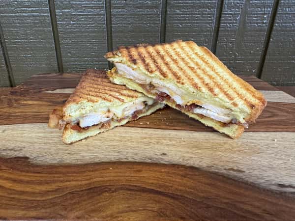 Pressed Turkey-Bacon-Swiss Sandwich